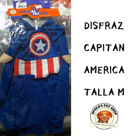 Disfraz de Capitan America para perro Talla M