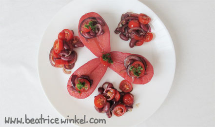 Beatrice Winkel - Preiselbeeren-Birne mit Bohnen-Salat