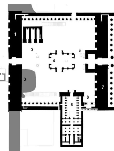 Karnak - Grande cour - Séthi II - Ramsès II - Pinedjem - Ramsès III - Chéchonq 