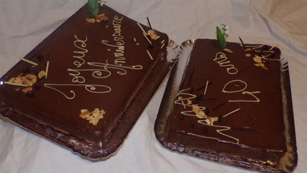 Pralinoise,  deux entremets de 10 personnes