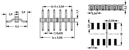 Fischer Elektronik LB SL LP 039 SMD 表面実装用 ジャンパー 連結タイプ