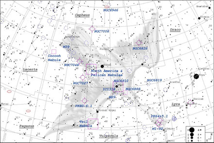 Deneb - Alpha Cygni - Aufsuchkarte  MeixnerObservatorium Guide7