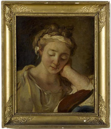 Antoine-François Callet, La liseuse, huile sur toile, XVIIIe s., don Boucher de Perthes / Photo Musée d'Abbeville