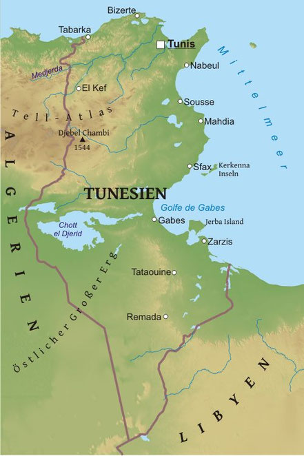 Unsere Tour führt uns direkt in die Sahara im Herzen Tunesiens