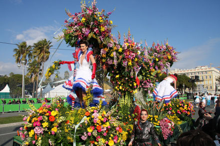 Bild: Blumencorso beim Karneval in Nice (Nizza)