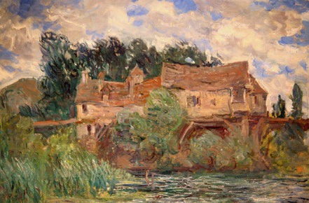 Bild: Das Gemälde der Alten Mühle in Vernon von Claude Monet