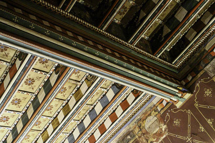  Bild: Decke in der Wohnung des Abtes der Abbaye de Saint-Hilaire  