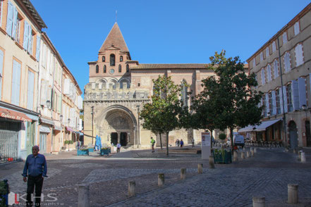 Bild: Blick auf die Klosterkirche Saint-Pierre in Moissac