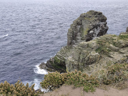 Bild: Cap Fréhel in der Bretagne hier mit Blick auf den Vogelfelsen am GR 34