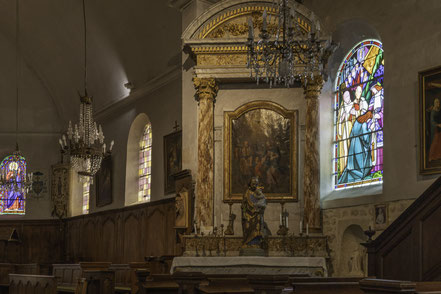 Bild: Seitenaltar in der Église Saint-Nicolas in Beuvron-en-Auge