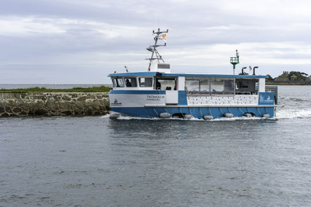 Bild: Amphibienboot das zur Insel Tatihou fährt in Sainte-Vaast-la Hougue