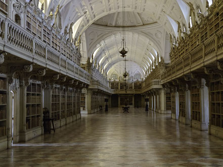 Bild: Die Bibliothek im Palácio Nacional de Mafra 