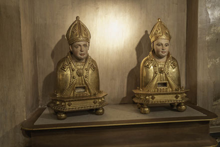 Bild: Reliquienraum in der Schatzkammer der Église Saint-Pierre in Prades 