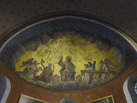Bild: Freskenmalerei in der Église Saint-André in Luz-Saint-Sauveur