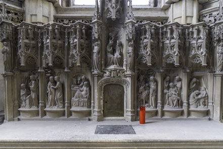 Bild: Oberer Teil eines Altar einer Seitenkapelle in der Église Saint-Jacques in Dieppe