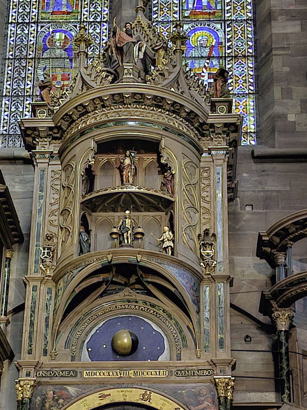 Bild: Astronomische Uhr in der Cathédrale Notre-Dame de Strasbourg
