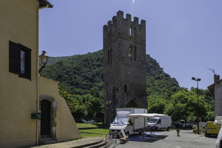 Bild: Tarascon-sur-Ariège im Département Ariège, hier Place Félix Garrigou