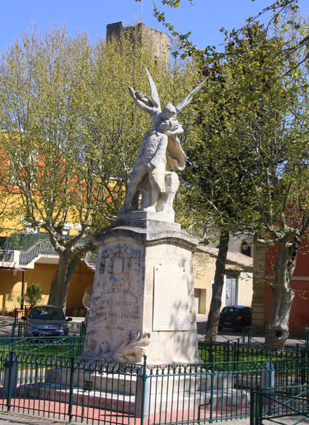 Bild: Kriegsdenkmal am Cours Briand in Roquemaure