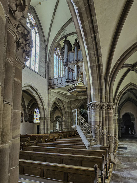 Bild: Silbermannorgel in der Abteikirche Saint-Étienne in Marmoutier