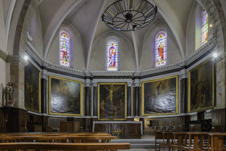 Bild: Im Innern der Église Sainte-Quitterie de Tarascon-sur-Ariége in Tarascon-sur-Ariège im Département Ariège