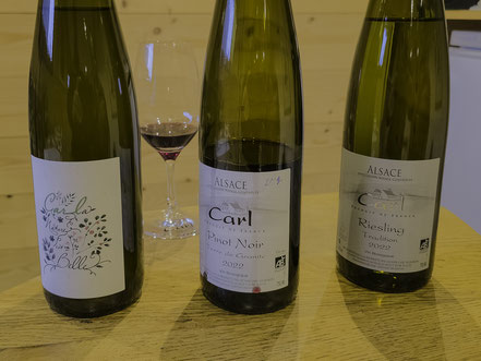 Bild: Weinprobe bei dem Bio-Weinguts André Carl & Fils in Dambach-la-Ville