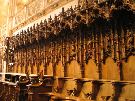 Bild: das Chorgestühl der Monastére de Brou in Bourg-en-Bresse, Frankreich