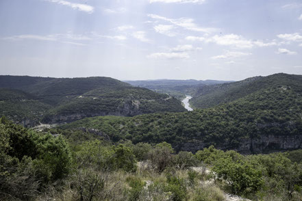 Bild: Blick an das Ende der Gorges de l´Ardèche