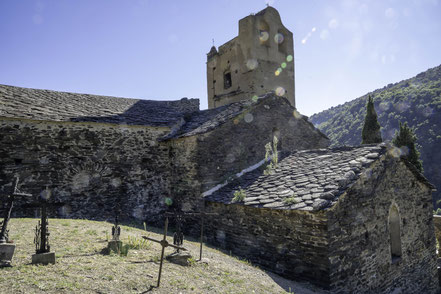 Bild: Kirche Église Saint-André in Évol im Département Pyrénées-Orientales 