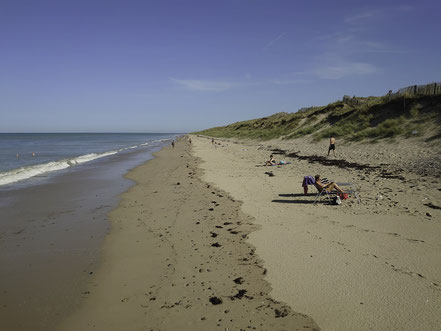 Bild: Wohnmobilreise Normandie, hier Strand bei Gouville-sur-Mer 