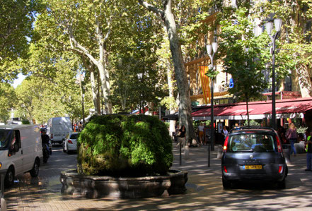 Bild: Fontaine moussue am  Cours Mirabeau in Aix-en-Provence