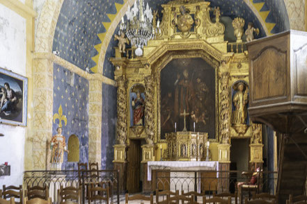 Bild: Im Innern der Église Saint-Nicolas in Bargème 