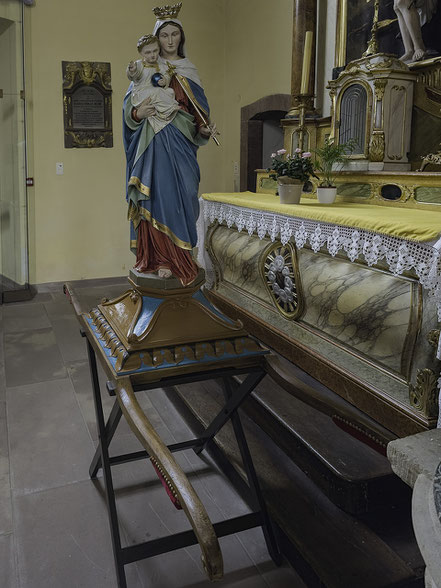 Bild: Marienstatue in der Église Saint-Médard de Bœrsch in Bœrsch 