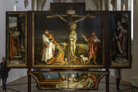 Bild: Isenheimer Altar "Die Kreuzigung" im Musée Unterlinden in Colmar im Elsass, Frankreich