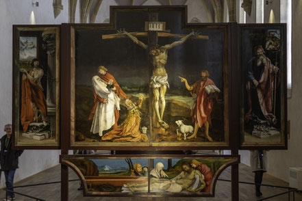 Bild: Isenheimer Altar "Die Kreuzigung" im Musée Unterlinden in Colmar im Elsass, Frankreich