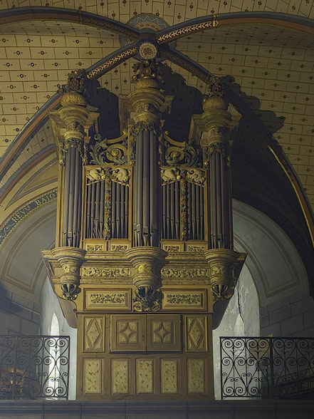 Bild: Orgel der Monastère Notre-Dame de Sarrance in den Pyrenäen
