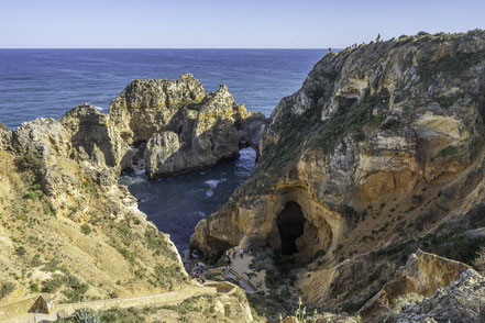 Bild: Treppe zur Ponta da Piedade an der Felsenküste der Algarve bei Lagos 