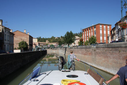 Hausboot-Tour auf dem Canal de Montech, Canal Latéral à la Garonne und Petite Baise 