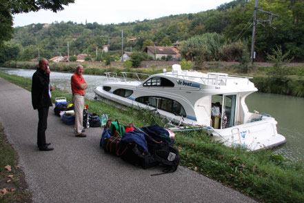 Hausboot-Tour auf dem Canal de Montech, Canal Latéral à la Garonne und Petite Baise 