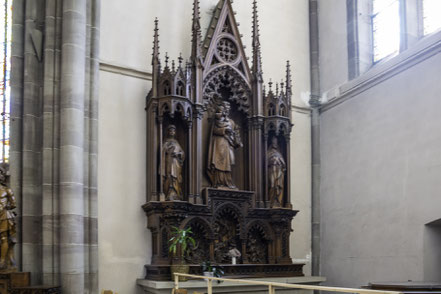 Bild: Seitenaltar in der Église Saint-Gregor in Ribeauvillé im Elsass, Frankreich