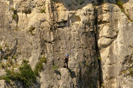 Bild: Kletterer in der Calanque d`En Vau