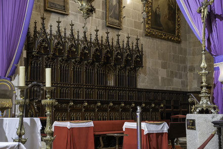 Bild: Kathedrale "Sé de Braga" mit Chor und reich asgestattetem Gestühl, Portugal 
