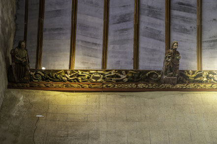 Bild: getäfeltes Gewölbe in der Kirche Saint-Germain in Pleyben 