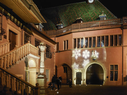 Bild: Am Abend am Place de l´Ancienne Douane in Colmar