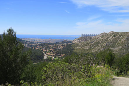 Bild: Blick von der D559 auf Marseille