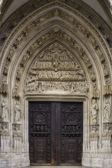 Bild: Das Hauptportal der Église Saint-Maclou  am Place Barthélémy in Rouen