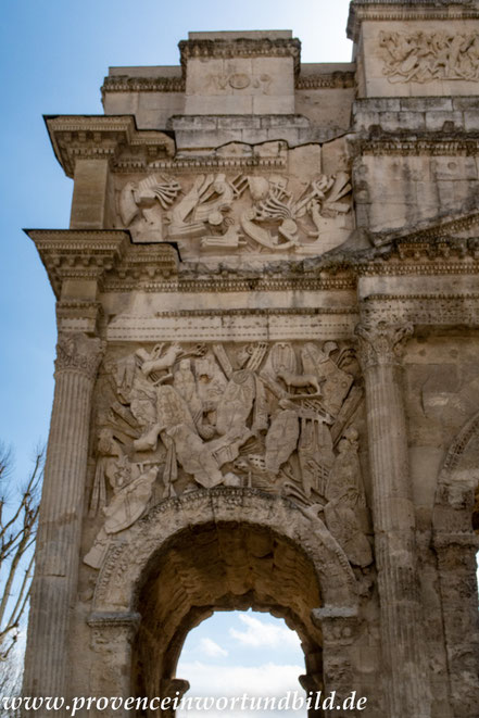 Bild: Arc de Triomphe in Orange, Triumphbogen in Orange 