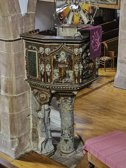 Bild: Kanzel in der Église Protestante in Bouxwiller