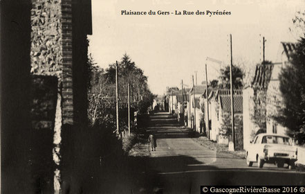 Rue des Pyrénées Quartier Rapine 1970 Plaisance du Gers