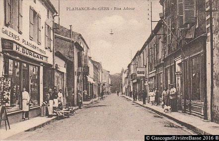 Rue Adour Plaisance du Gers Grand Rue Autrefois boutiques magasins