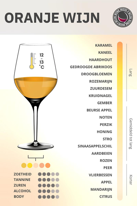 Oranje wijn infographic